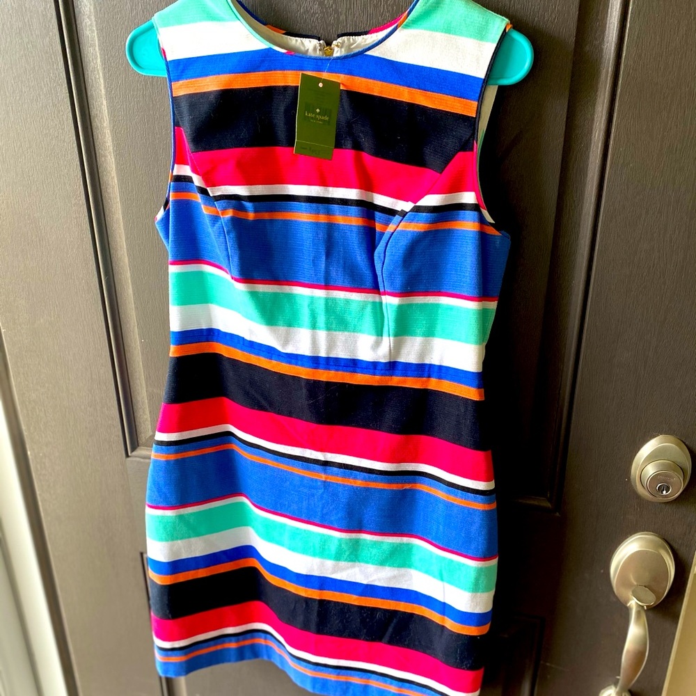 NWT Beautiful Kate Spade Striped Shift Dress sz 8